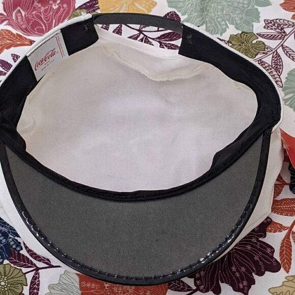 Coca Cola Salesman Delivery Driver Hat Cap Cluster White Vintage 80s Snapback - Picture 7 of 8